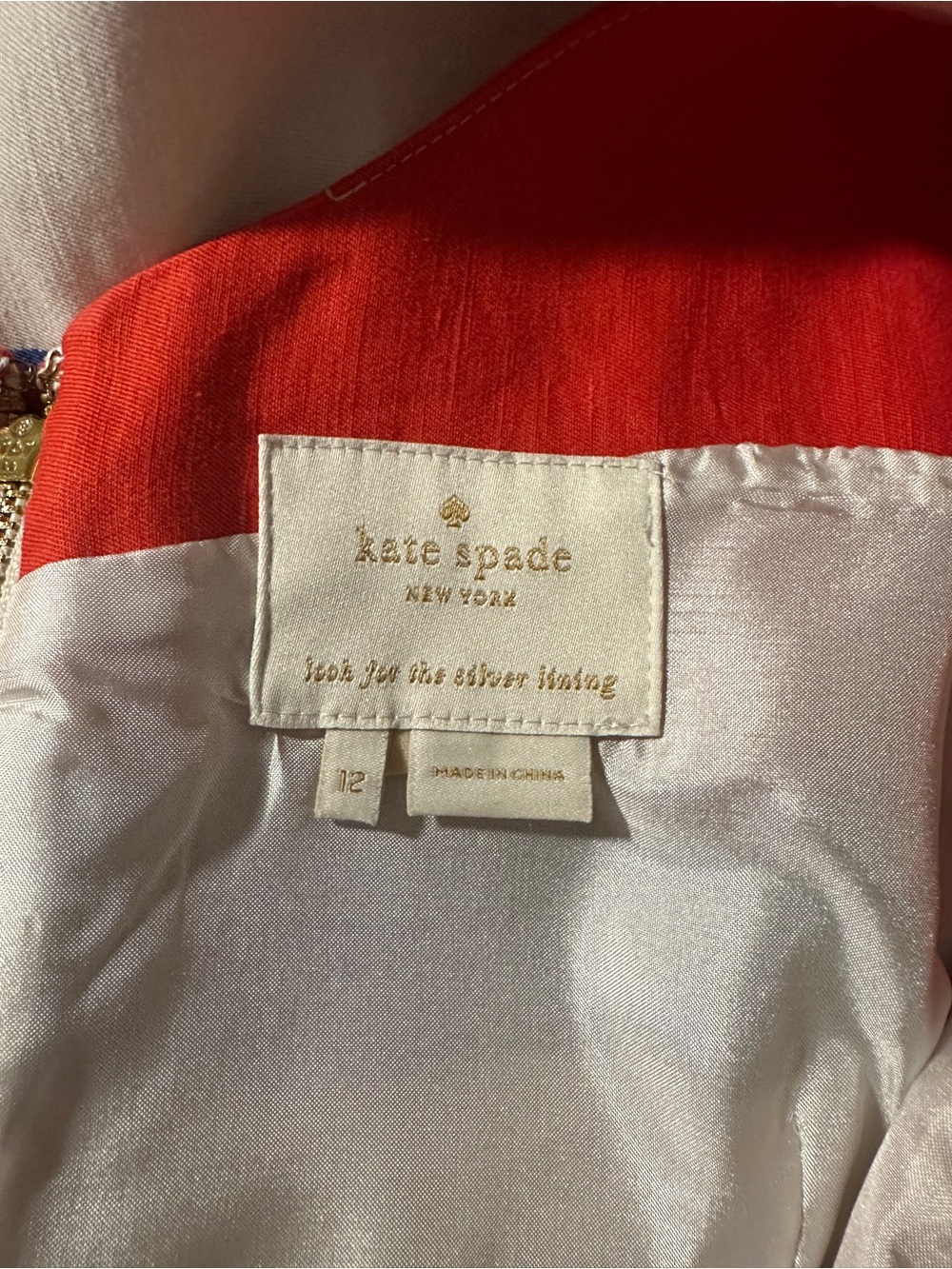 kate spade red, white, tan & blue dress - Picture 6 of 7